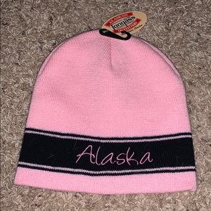 pink Alaska beanie
